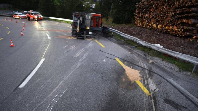 Lastwagenfahrer stirbt bei Selbstunfall