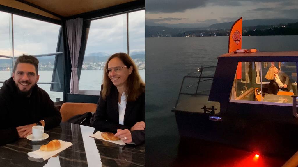 Das Radio-24-Wassertaxi bringt Hörerin Susan zur Arbeit