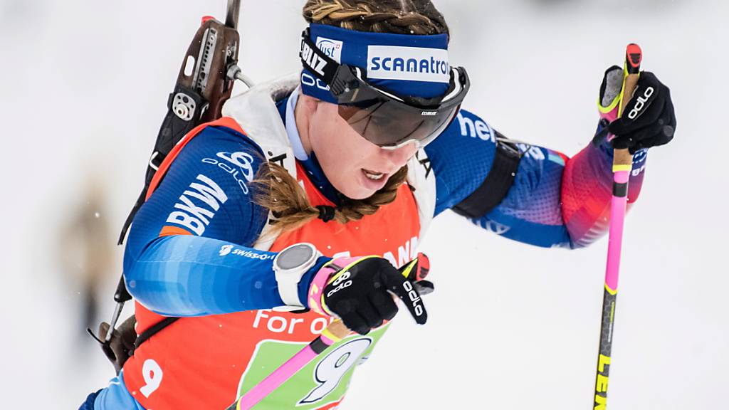 Konnte sich in der Verfolgung nicht wesentlich verbessern: Lena Häcki lief in Hochfilzen auf den 27. Platz