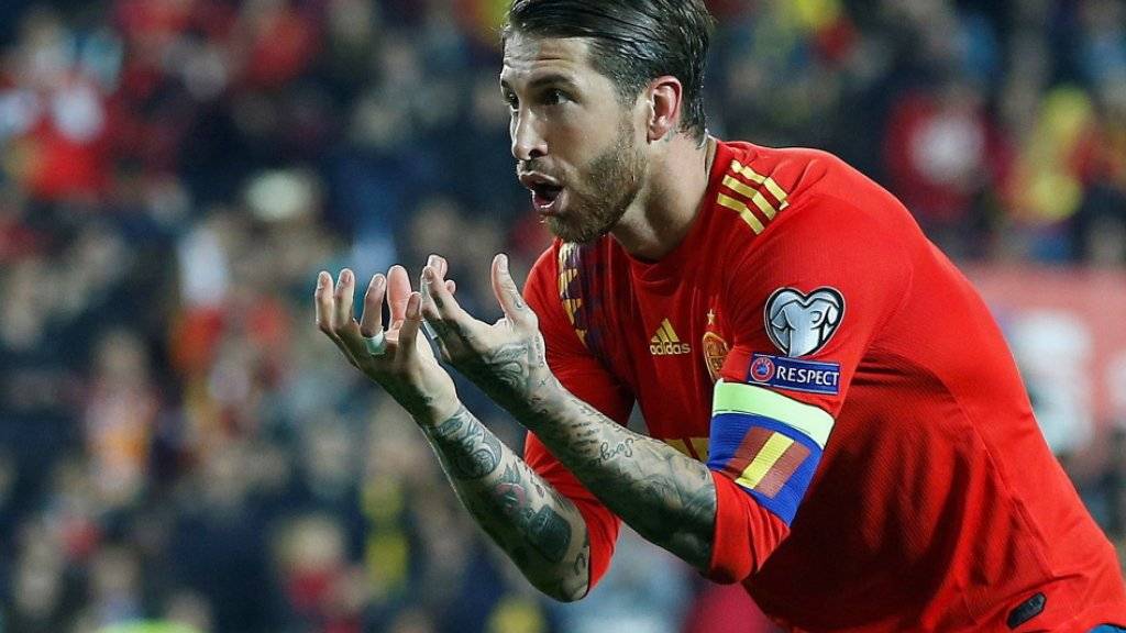 Schiesst Tor um Tor: Spaniens Captain Sergio Ramos