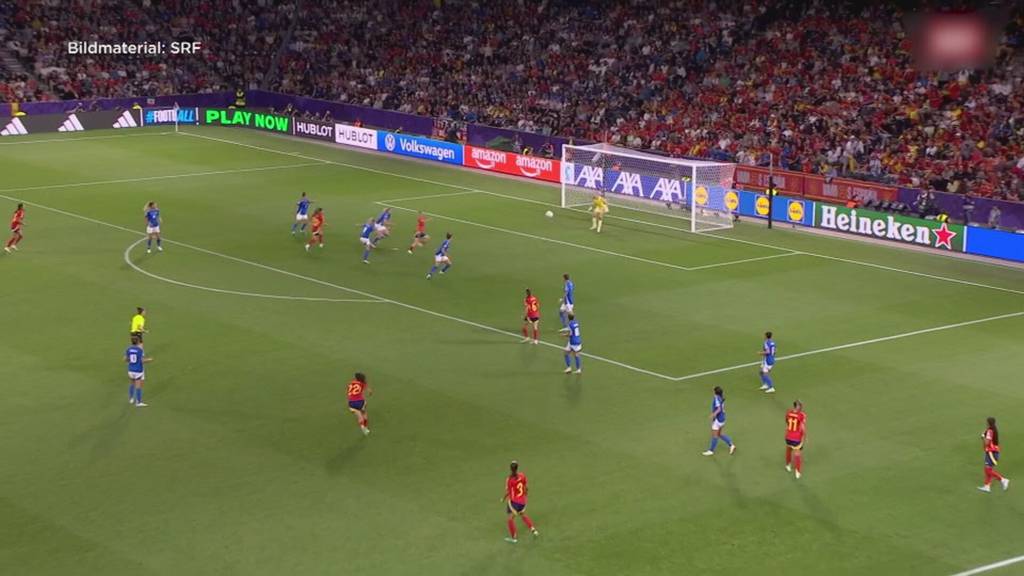 Schweiz gegen Spanien im EM-Viertelfinal