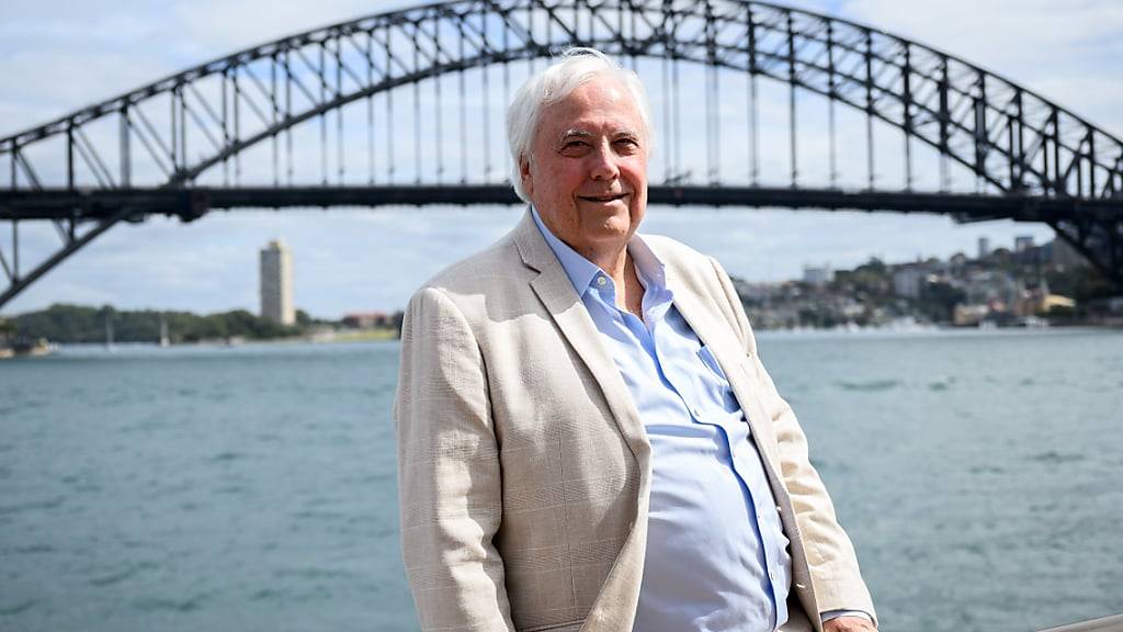 Clive Palmers poses for a photograph after making an announcement regarding the Titanic II, in Sydney, Wednesday, March 13, 2024. (AAP Image/Bianca De Marchi) NO ARCHIVING