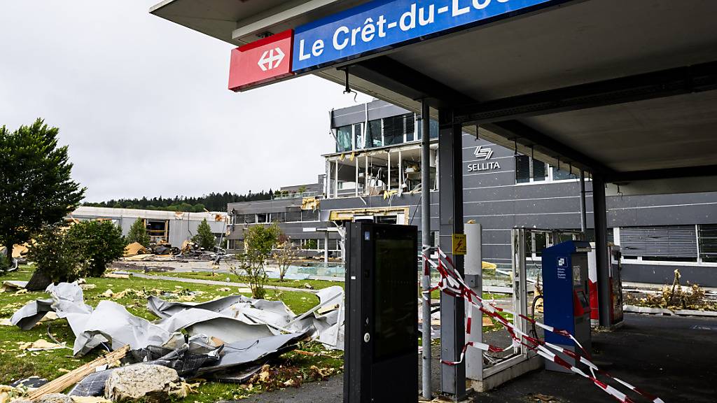Auch der Bahnhof Le Crêt-du-Locle wurde vom Unwetter am Montag getroffen. (Archivbild)