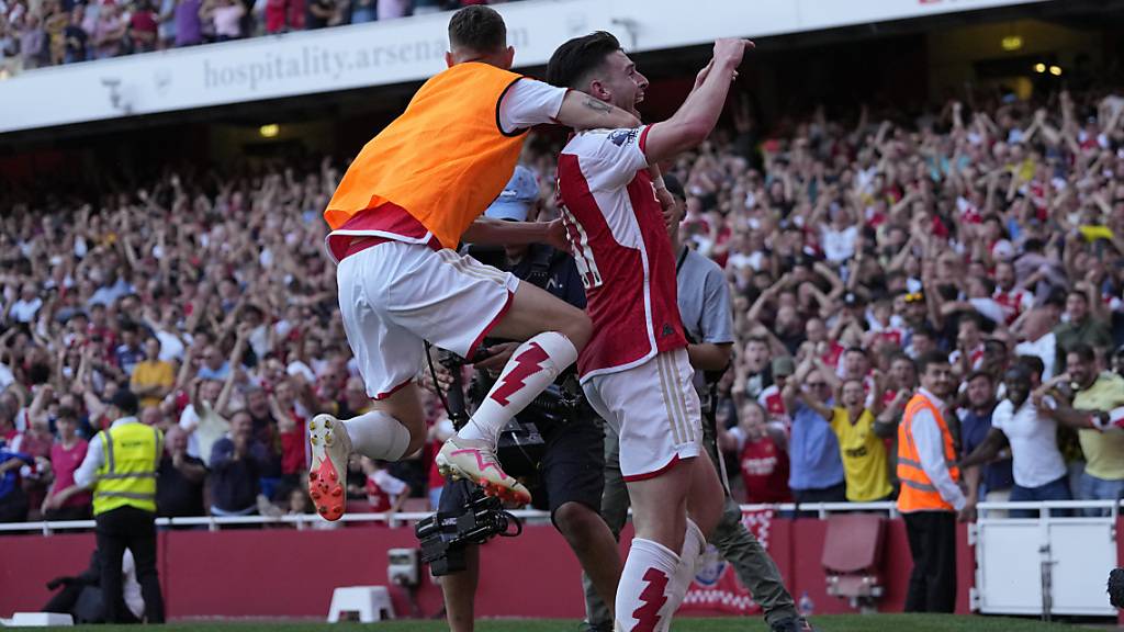 Declan Rice lässt die Arsenal-Fans mit seinem späten Siegtreffer ausflippen