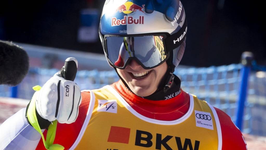 Franjo von Allmen siegt bereits bei seinem zehnten Start in einem Weltcup-Super-G