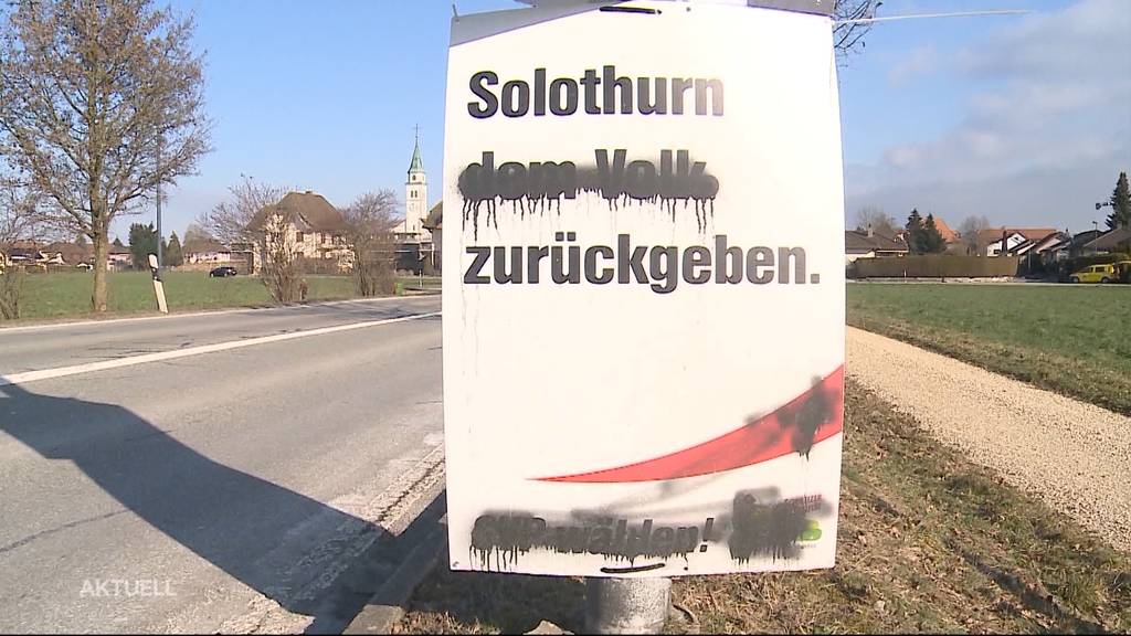 Im Kanton Solothurn verschwanden 100 SVP-Wahlplakate oder wurden zerstört