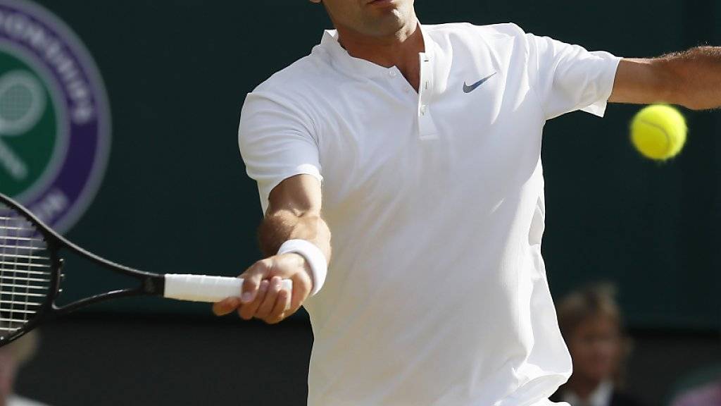 Roger Federer ist auch nach vier Partien in Wimbledon noch immer ohne Satzverlust