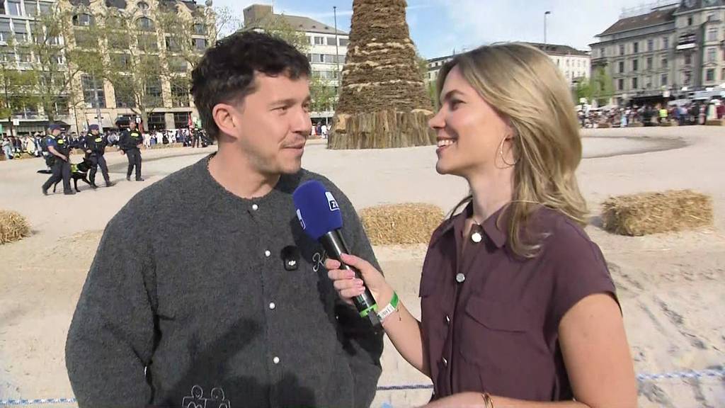 Selbst der deutsche Popstar Nico Santos lässt sich das Sechseläuten nicht entgehen