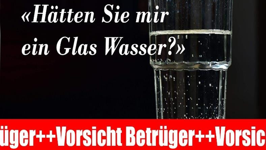 So wart die Kapo Aargau vor Wasserglas-Trickbetrügern.