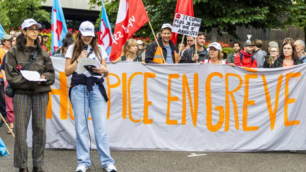Sie wollen drei Tage protestieren: Angestellte des öffentlichen Dienstes in Genf.