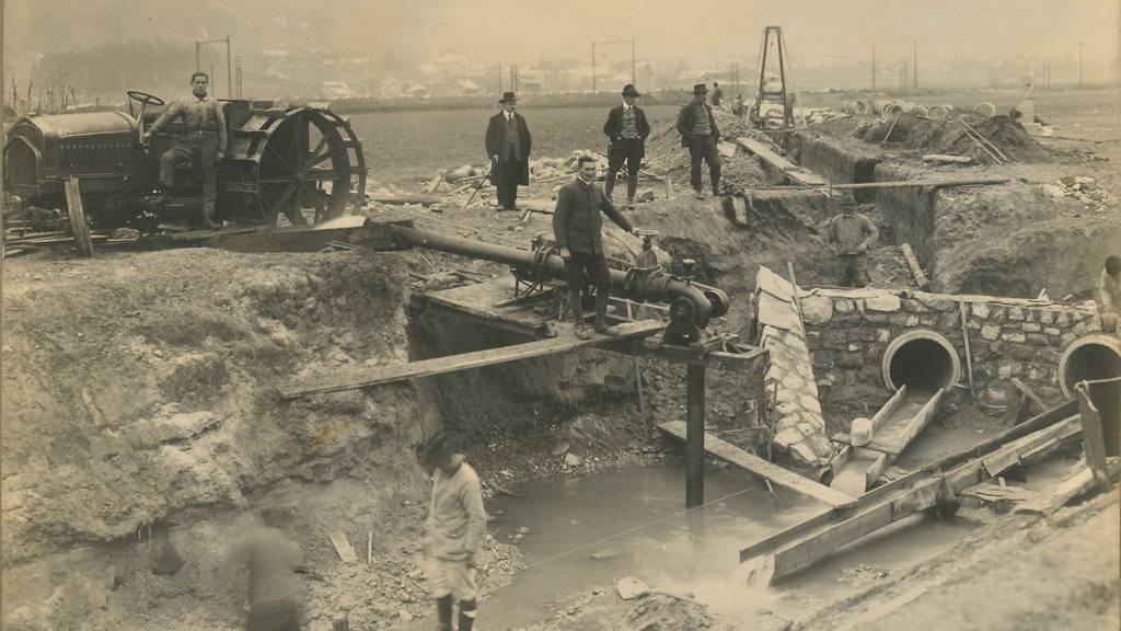 Bau Melirationsanlage Urner Reussebene, Herbst 1919