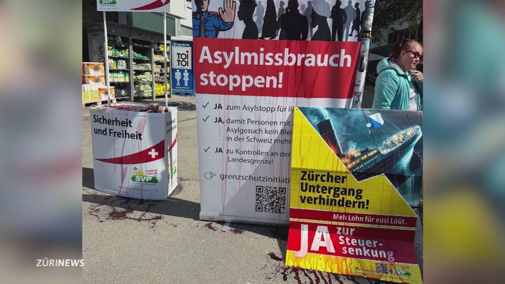 Antidemokratisch: zwei Frauen greifen SVP-Stand an