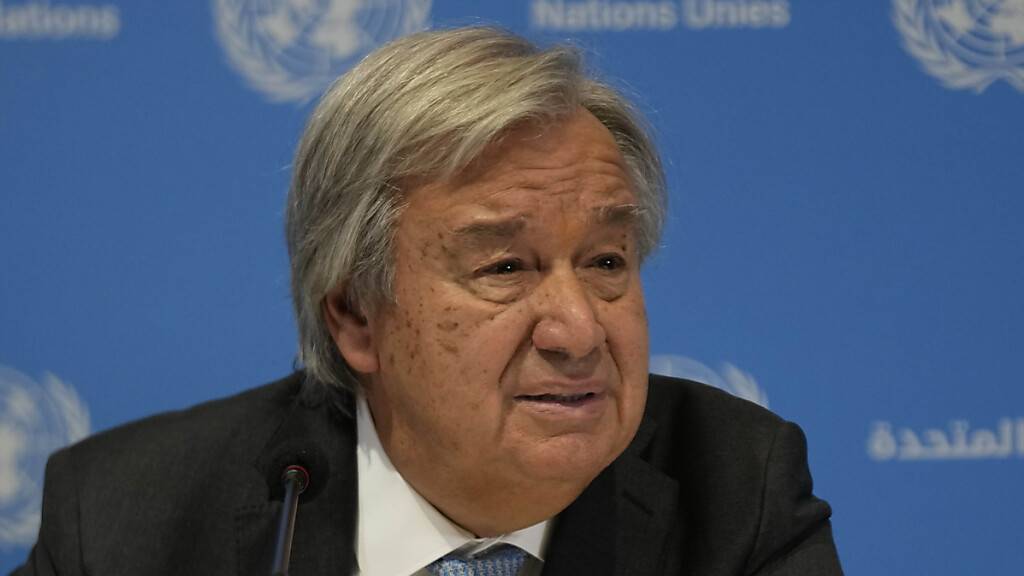 Antonio Guterres, Generalsekretär der Vereinten Nationen, erwartet den ukrainischen Präsidenten Wolodymyr Selensky zur UN-Vollversammlung in New York. Foto: Channi Anand/AP/dpa