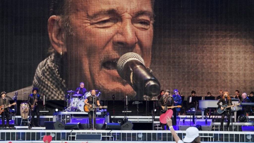 Bruce Springsteen am Samstag auf dem Circus Maximus in Rom.