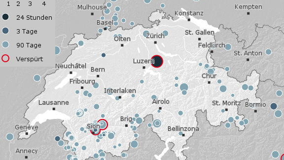 Erdbeben im Kanton Zug