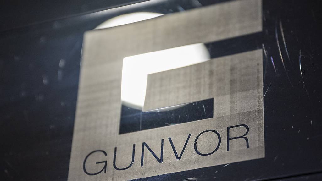 Das Logo des Rohstoffkonzerns Gunvor an einem Gebäude in Genf. (Archivbid)