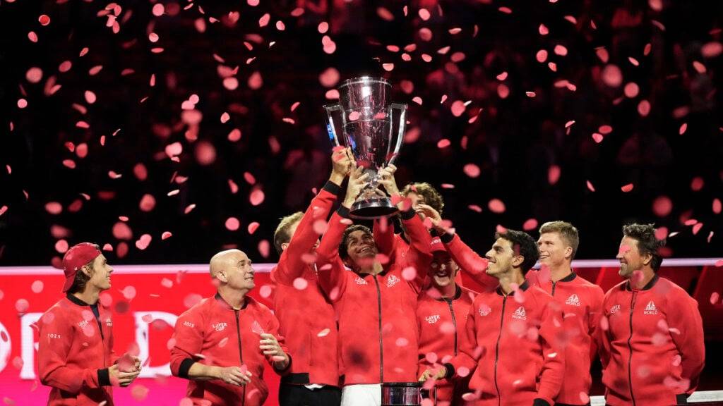 Das Team Welt feiert den dritten Sieg gegen das Team Europa beim Laver Cup