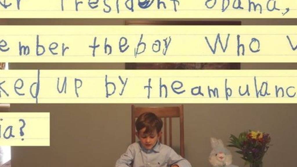 Das Weisse Haus produzierte ein Video mit dem sechsjährigen Alex, der einen syrischen Bub bei sich zu Hause aufnehmen will.