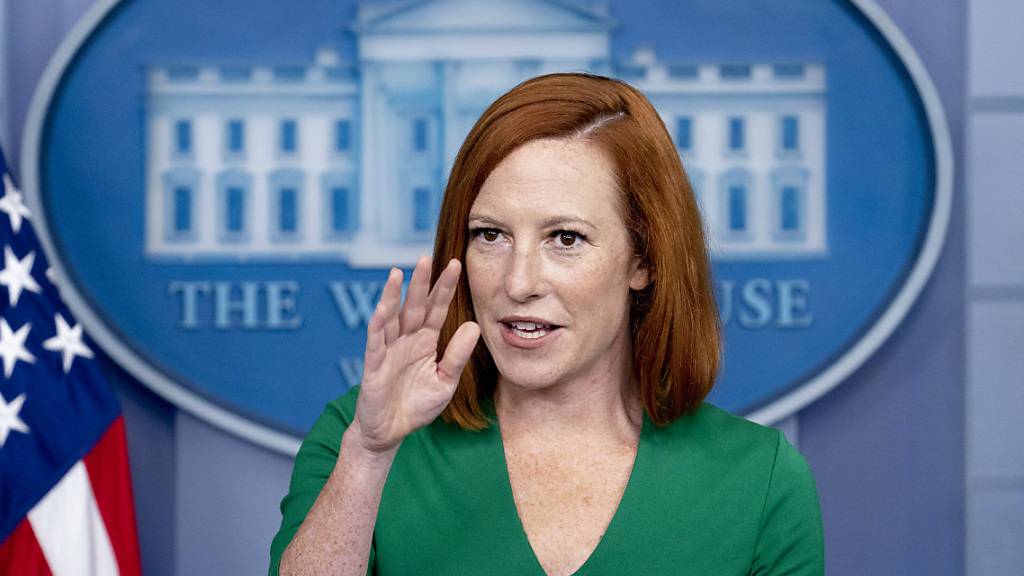 ARCHIV - Jen Psaki, Pressesprecherin des Weißen Hauses, spricht bei einem Pressebriefing im Weißen Haus. Foto: Andrew Harnik/AP/dpa