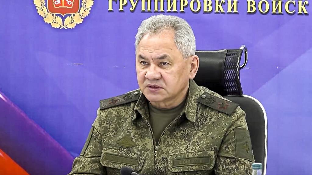 HANDOUT - Russlands Verteidigungsminister Sergej Schoigu. Foto: Uncredited/Russian Defense Ministry Press Service/AP - ACHTUNG: Nur zur redaktionellen Verwendung und nur mit vollständiger Nennung des vorstehenden Credits