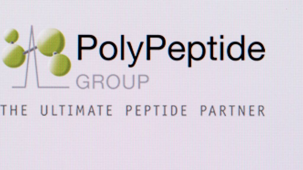 Das Logo der Polypeptide Group, die seit 2021 an der Börse ist. (Archivaufnahme)