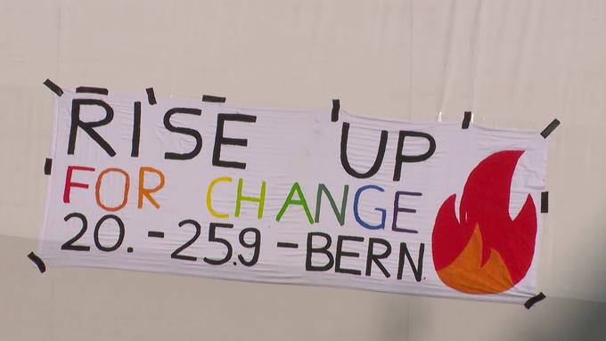 Protest: Klimademonstration vor Bundeshaus