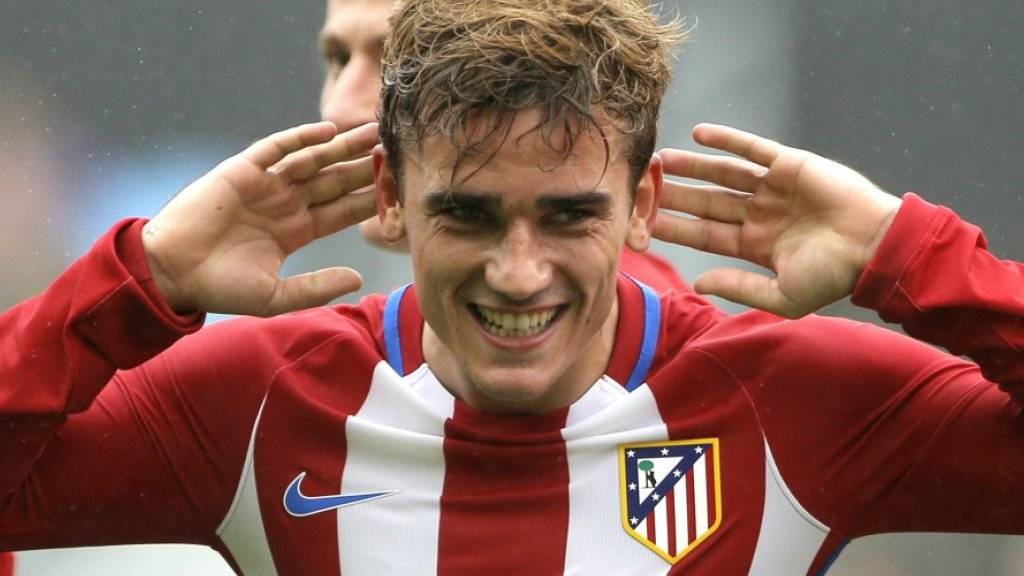 Jubelt Atletico-Stürmer Antoine Griezmann bald im Dress von Manchester United