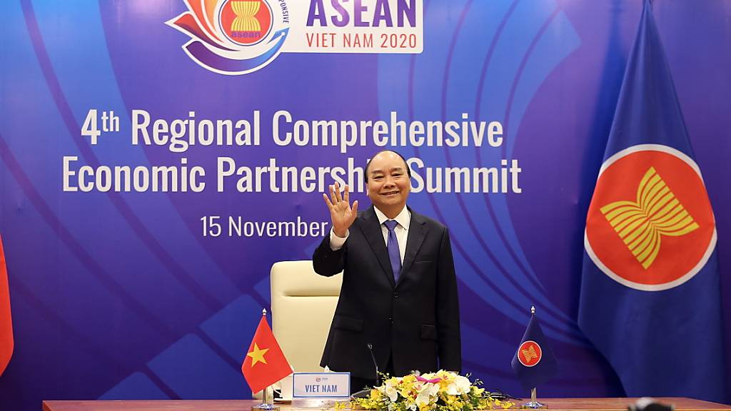 China und weitere 14 Staaten haben mit der Asean-Gruppe ein umfassendes Handelsabkommen vereinbart. Im Bild der vietnamesische Gastgeber Nguyen Xuan Phuc.
