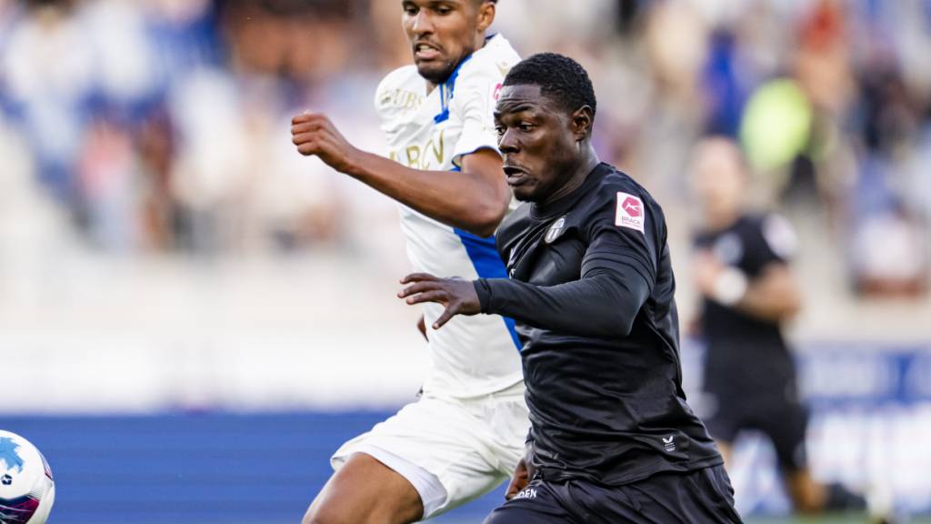 Umeh Emmanuel gewann auf dem Weg zum 3:2 das Sprintduell mit dem Lausanner Karim Sow