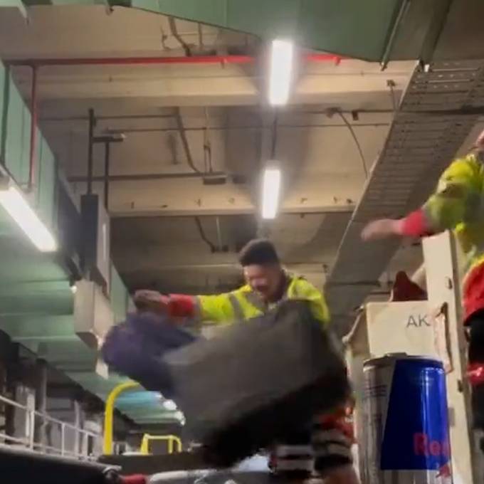 Swissport-Angestellte malträtieren Koffer – drei Männer werden freigestellt