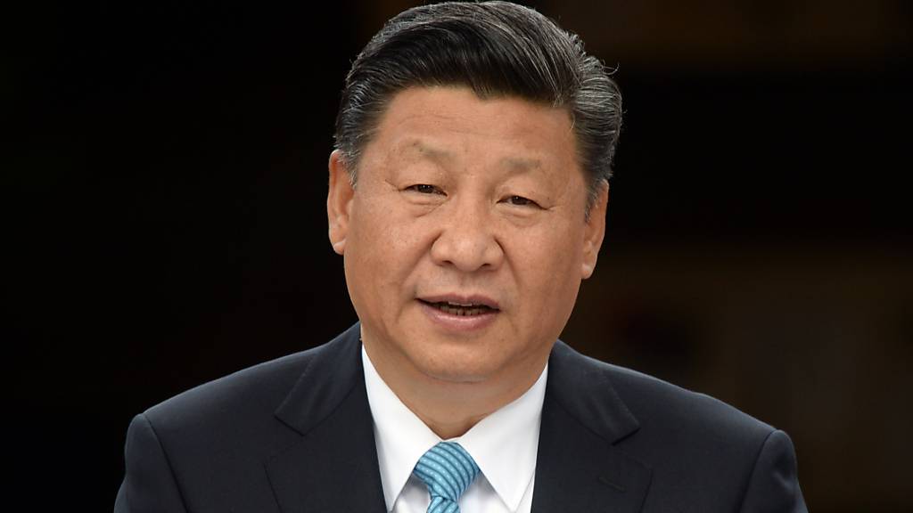 FILED - Der chinesische Präsident Xi Jinping spricht in Berlin. Photo: Maurizio Gambarini/dpa