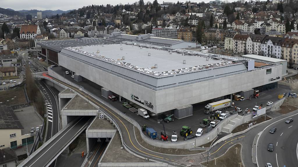 Blick auf die neue St. Galler Kantonalbank Halle der Olma. (Archivbild)