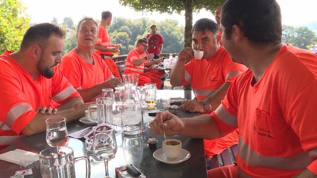 „Merci-Mittagessen“ für Strassenreiniger im Erlacherhof