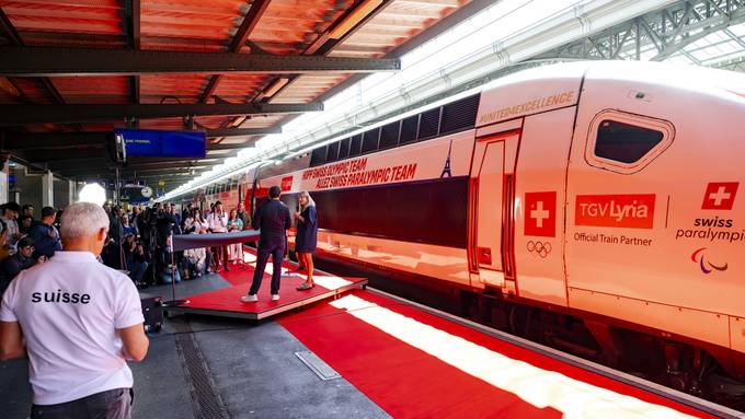Mit diesem Zug fährt das Schweizer Olympia-Team nach Paris