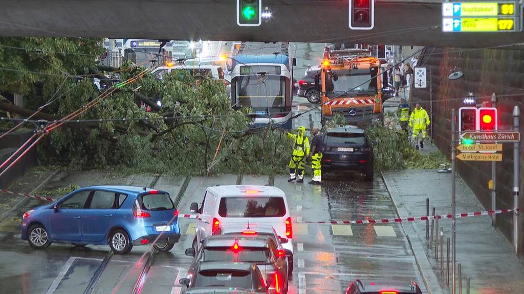 Heftiges Gewitter am Freitagabend: Sanität und Feuerwehr in Zürich im Dauereinsatz
