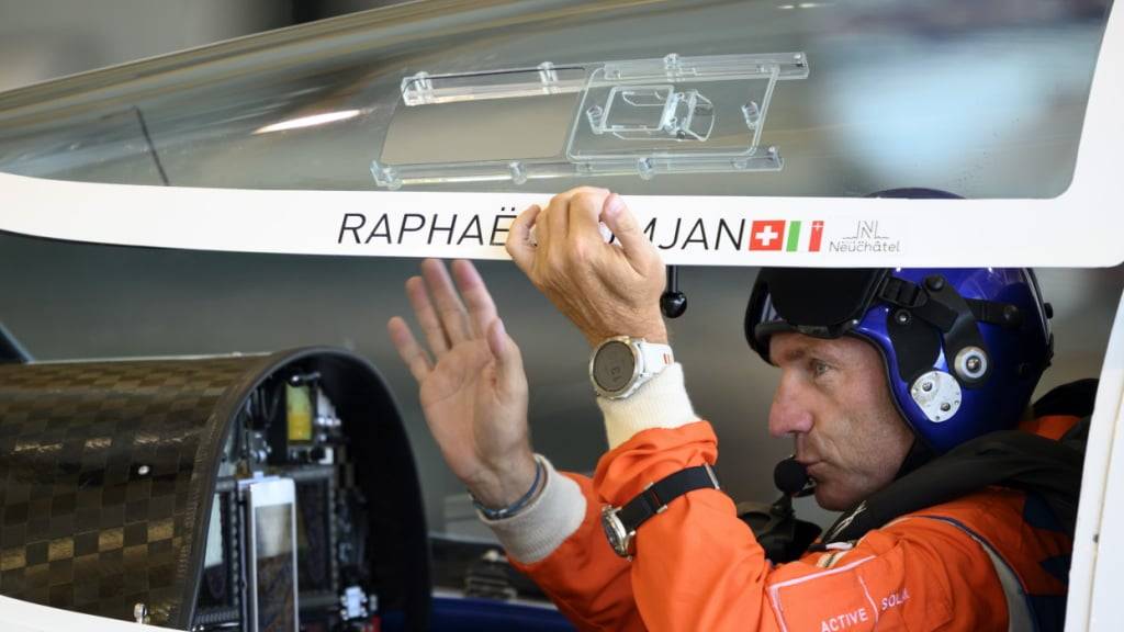 Raphaël Domjan an Bord seiner Maschine vor einem Testflug. (Archivbild)