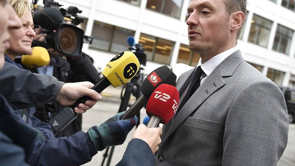 Staatsanwalt Kristian Kirk (rechts) drang auch im Berufungsprozess mit seinem Strafantrag auf lebenslänglich für U-Boot-Bauer Peter Madsen wegen Mordes an der schwedischen Journalistin Kim Wall durch.