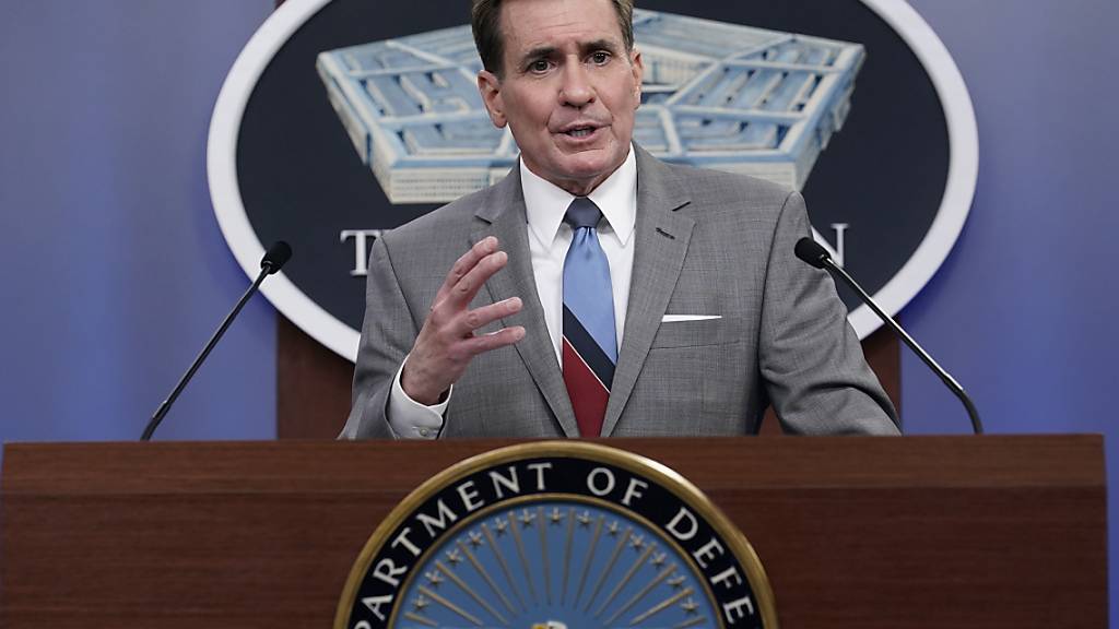 Pentagon-Sprecher John Kirby spricht während einer Pressekonferenz im Pentagon. Foto: Susan Walsh/AP/dpa/Archiv
