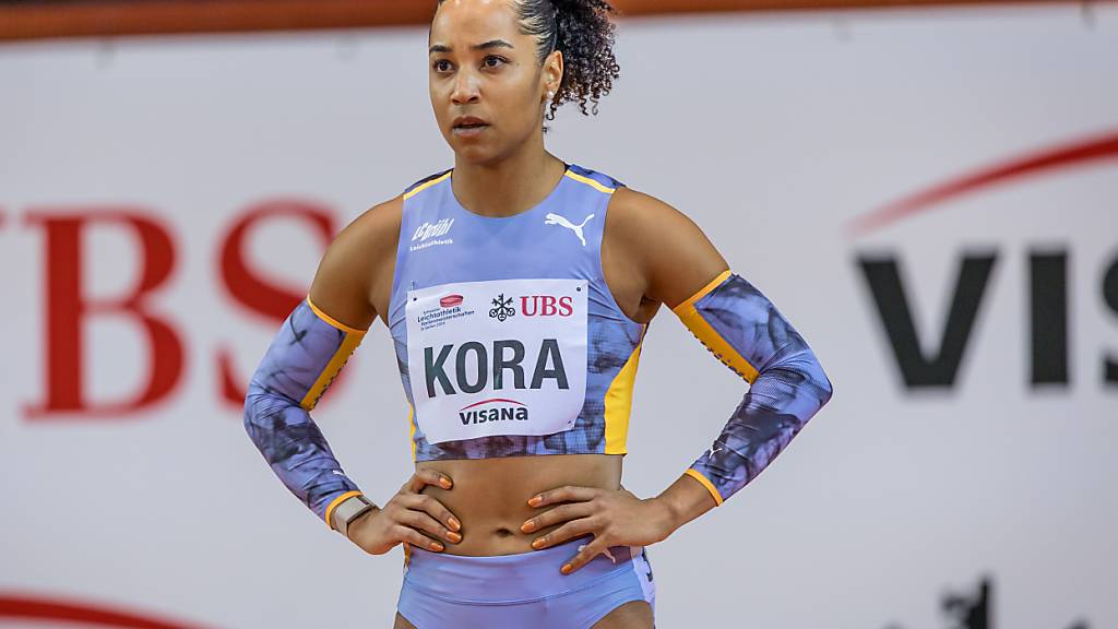 Salomé Kora mit fokussiertem Blick am Start