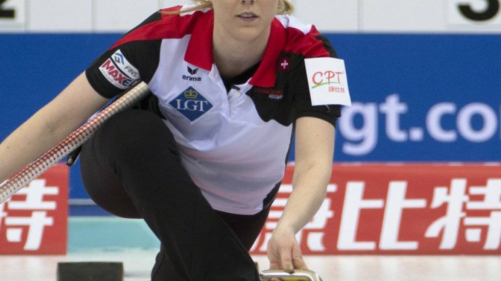 Nadine Lehmann, auf der 3. Position des Schweizer Teams spielend