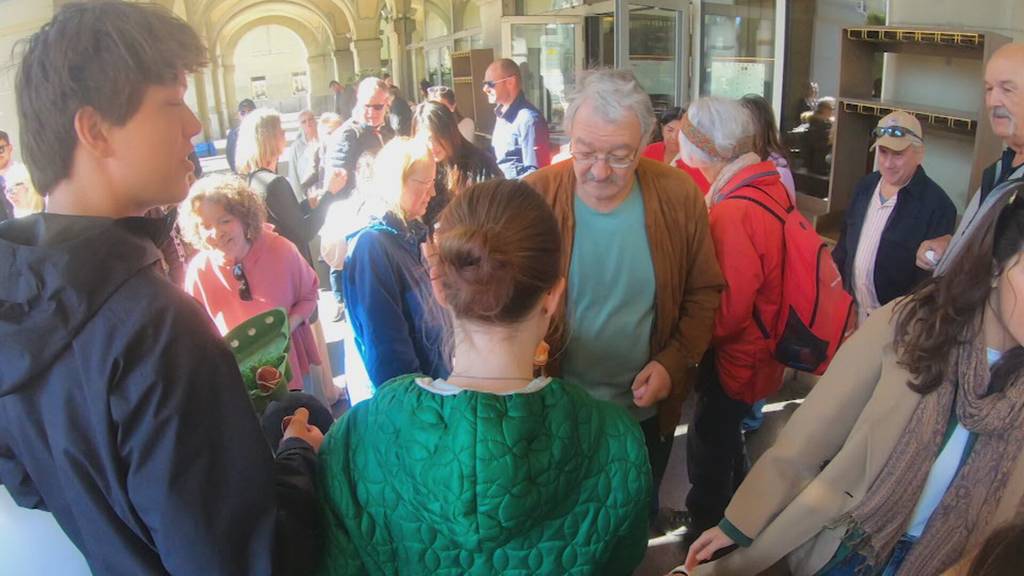 Eiertütschen auf dem Berner Kornhausplatz