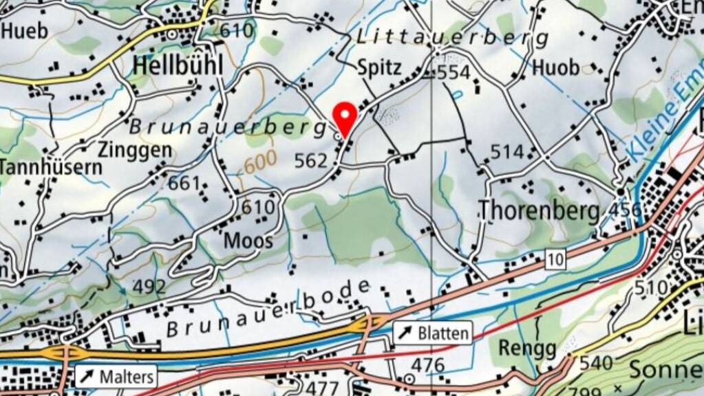 Die geplante neue Deponie liegt nördlich von Malters Richtung Hellbühl.