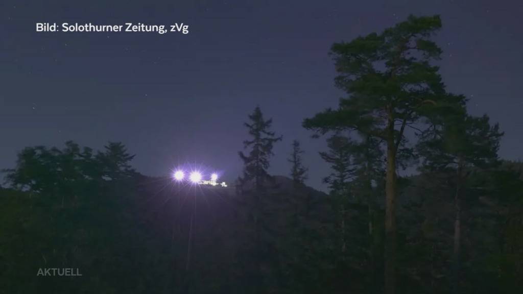 Die Scheinwerfer auf dem Weissenstein dürfen unter strengen Auflagen weiterhin leuchten