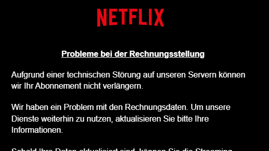 Klick nicht auf die Netflix-Falle