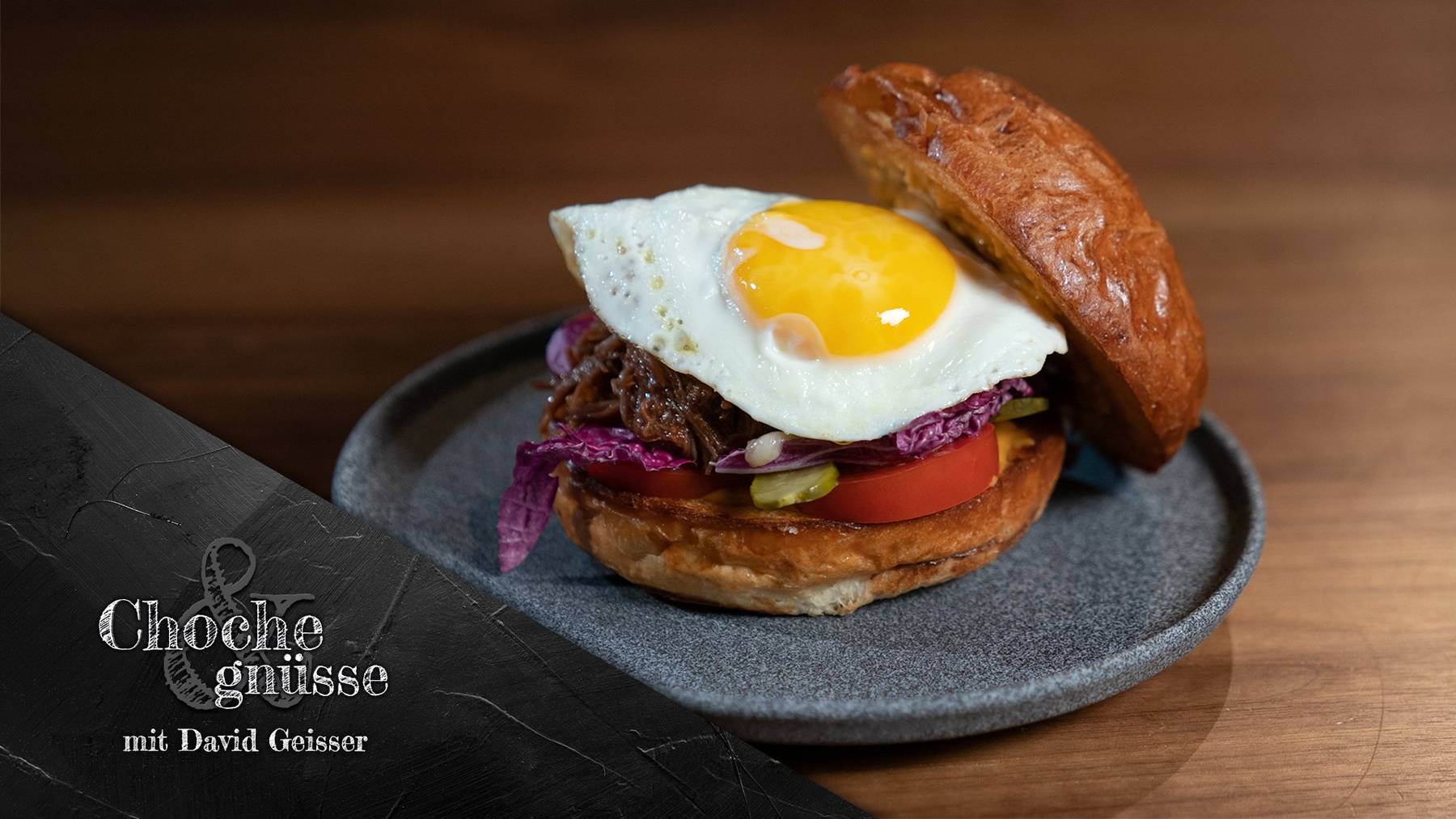 Choche & gnüsse mit David Geisser, Pulled Beef Burger