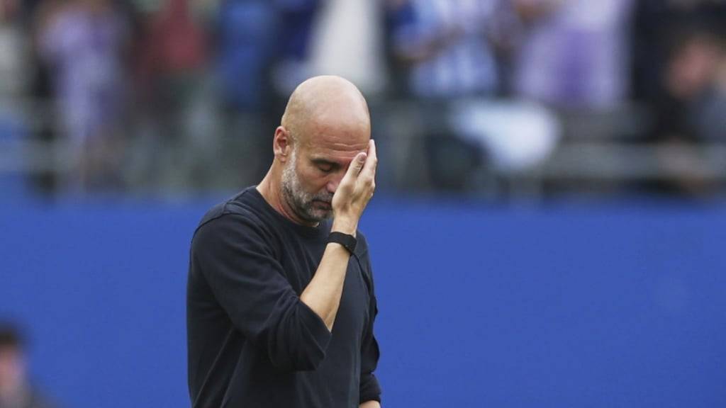 Trainer Pep Guardiola macht mit Manchester City schwierige Zeiten durch