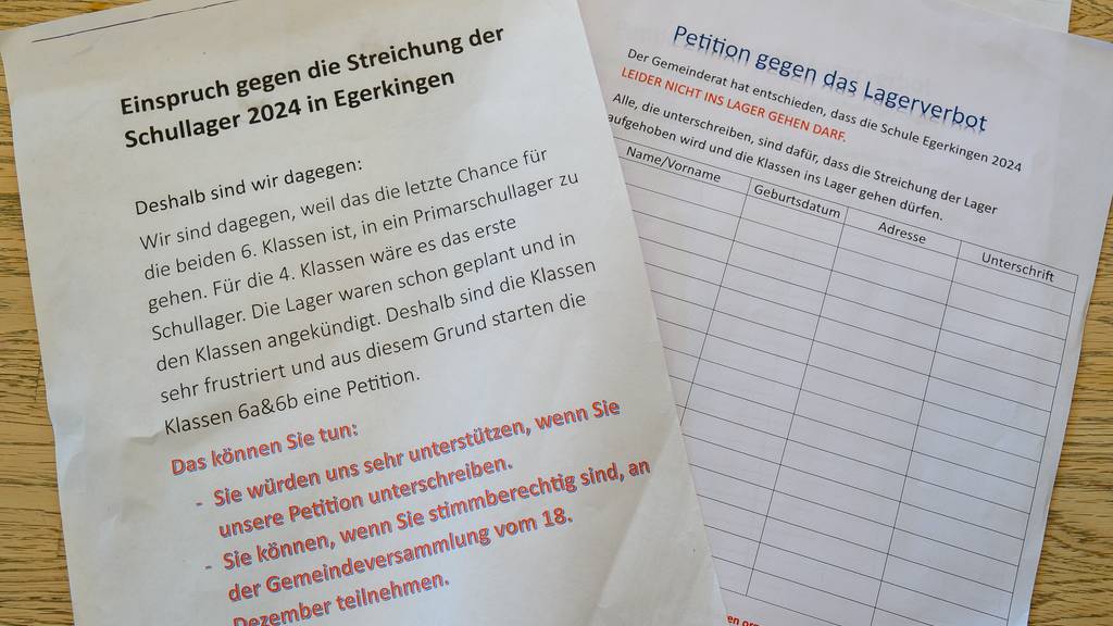 Petition: Schülerinnen Egerkingen wollen Skilager retten
