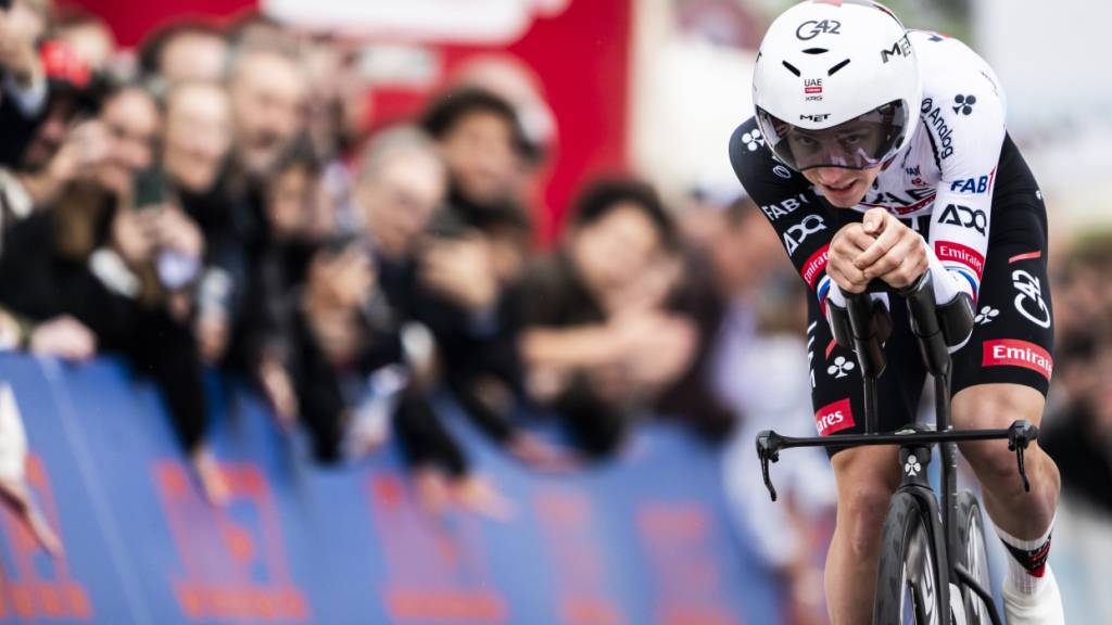 Tadej Pogacar verpasst den Prolog-Sieg bei seinem Debüt an der Tour de Romandie um sieben Sekunden