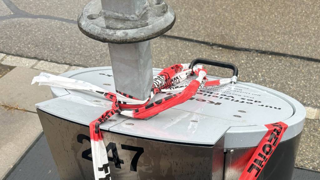 Drei Kinder setzten in Diessenhofen einen Unterflurcontainer in Brand.