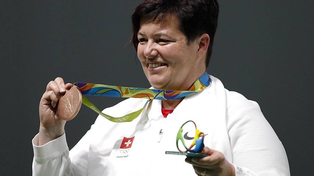 Dank ruhiger Hand zur Bronzemedaille: die Thurgauer Sportschützin Heidi Diethelm Gerber
